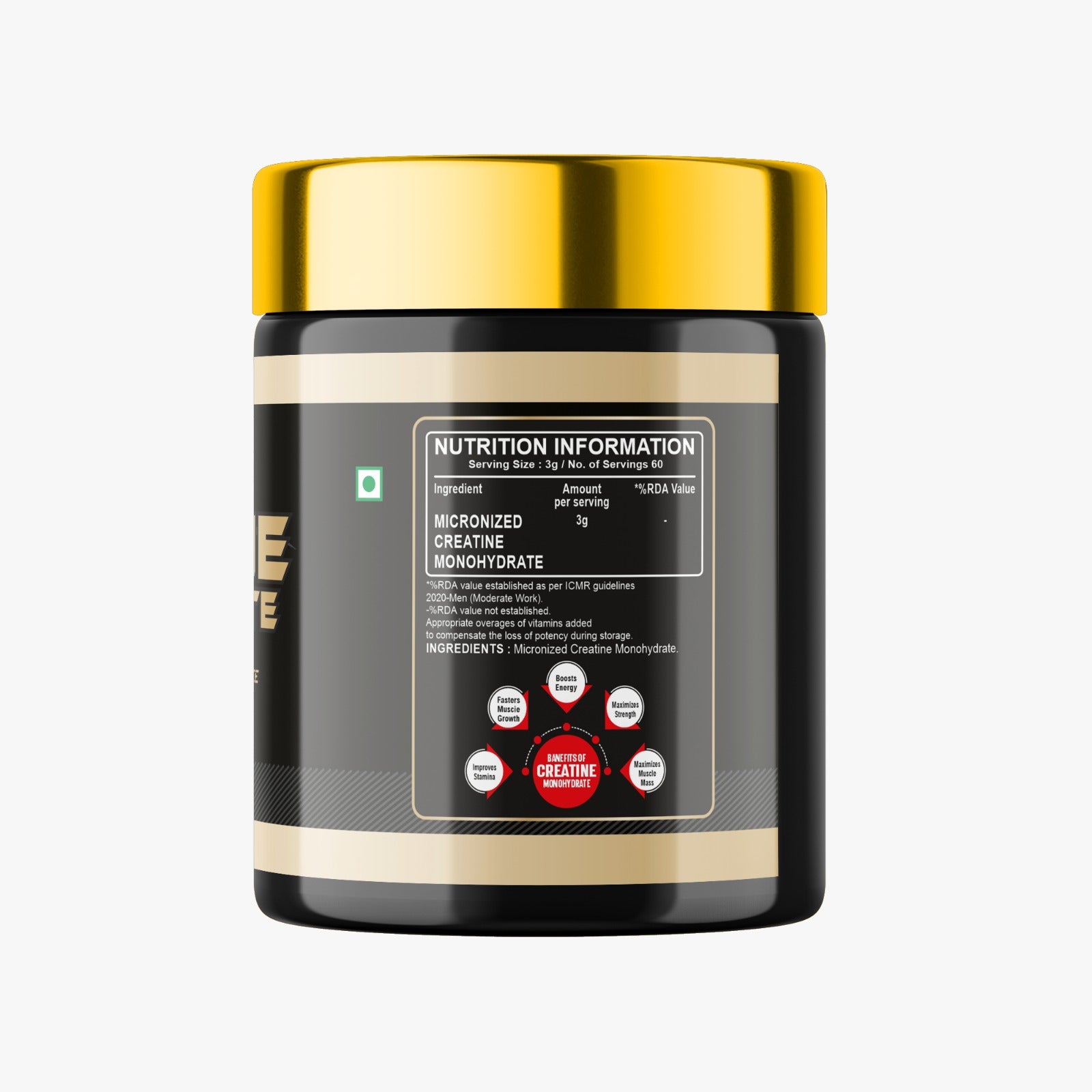 CREATINE MONOHYDRATE |180G | UNFLAVOR