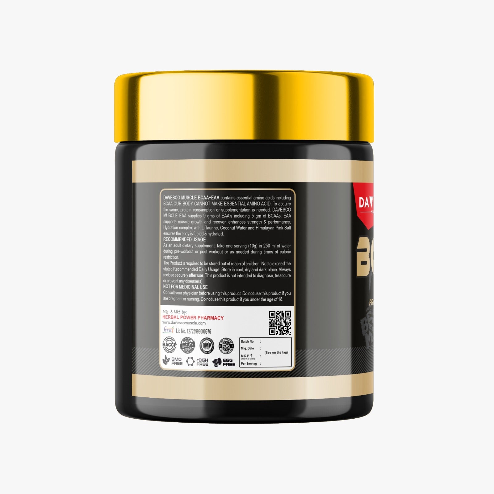 DAVESCOMUSCLE BCAA+EAA | 250G | ORANG